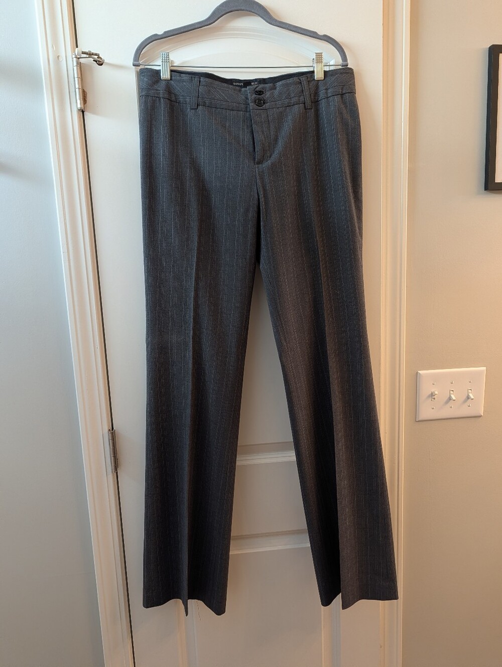 Banana Republic Factory Gray Pinstripe Dress Trousers